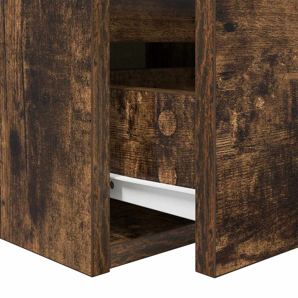 vidaXL Szafki nocne ścienne 2 szt. Dąb wędzony 38x34x40 cm