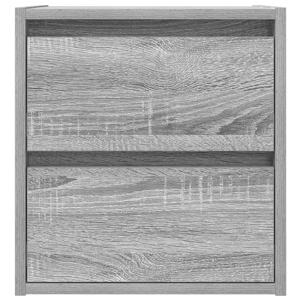 vidaXL Szafki nocne ścienne 2 szt. Szary Sonoma 38x34x40 cm