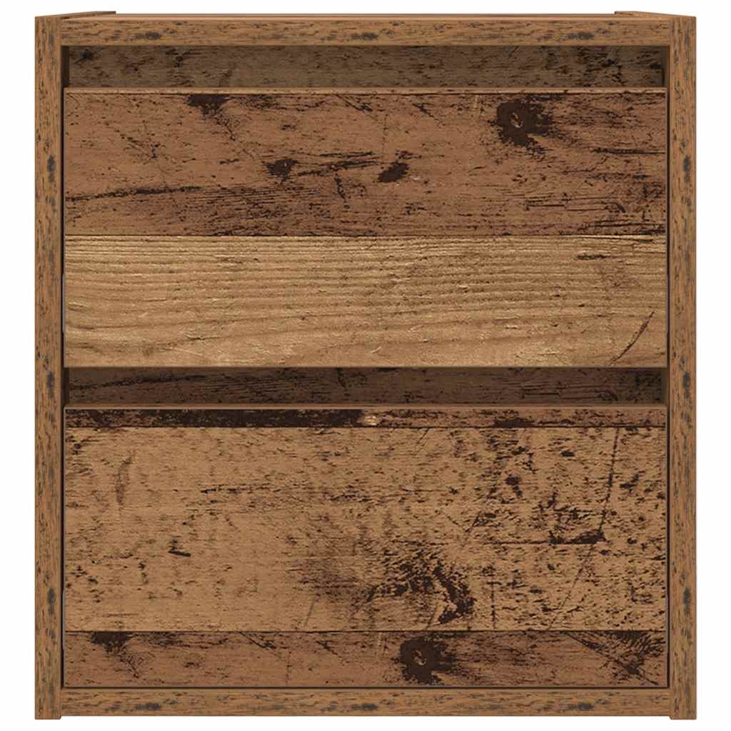 vidaXL Szafka nocna ścienna Stare drewno 38x34x40 cm