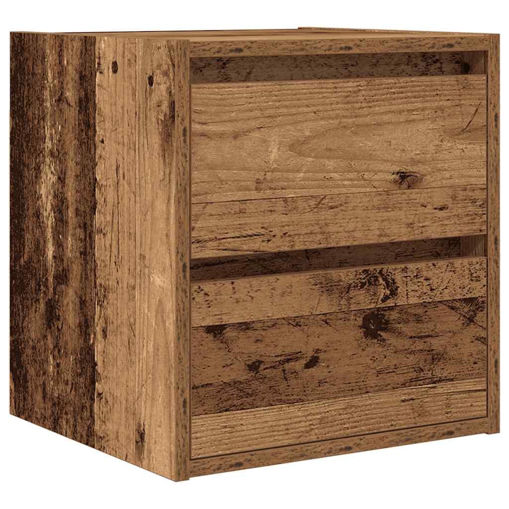 vidaXL Szafki nocne ścienne 2 szt. Stare drewno 38x34x40 cm