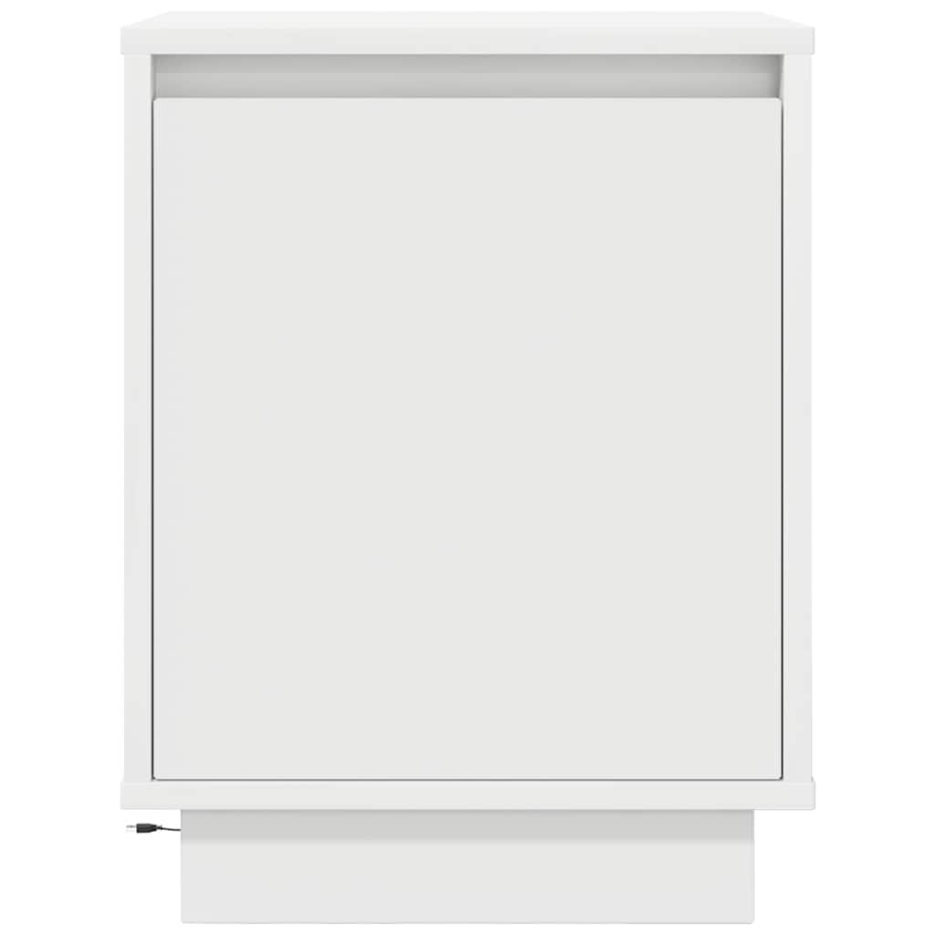 vidaXL Szafki nocne z oświetleniem LED 2 szt. Białe 38x34x50 cm