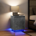 vidaXL Szafki nocne z oświetleniem LED 2 szt. Betonowy szary