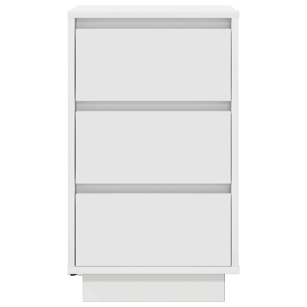vidaXL Szafka nocna z oświetleniem LED Biała 38x34x65 cm
