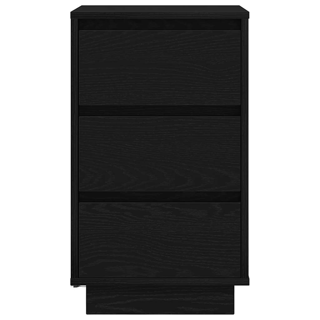 vidaXL Szafka nocna z oświetleniem LED Czarna 38x34x65 cm