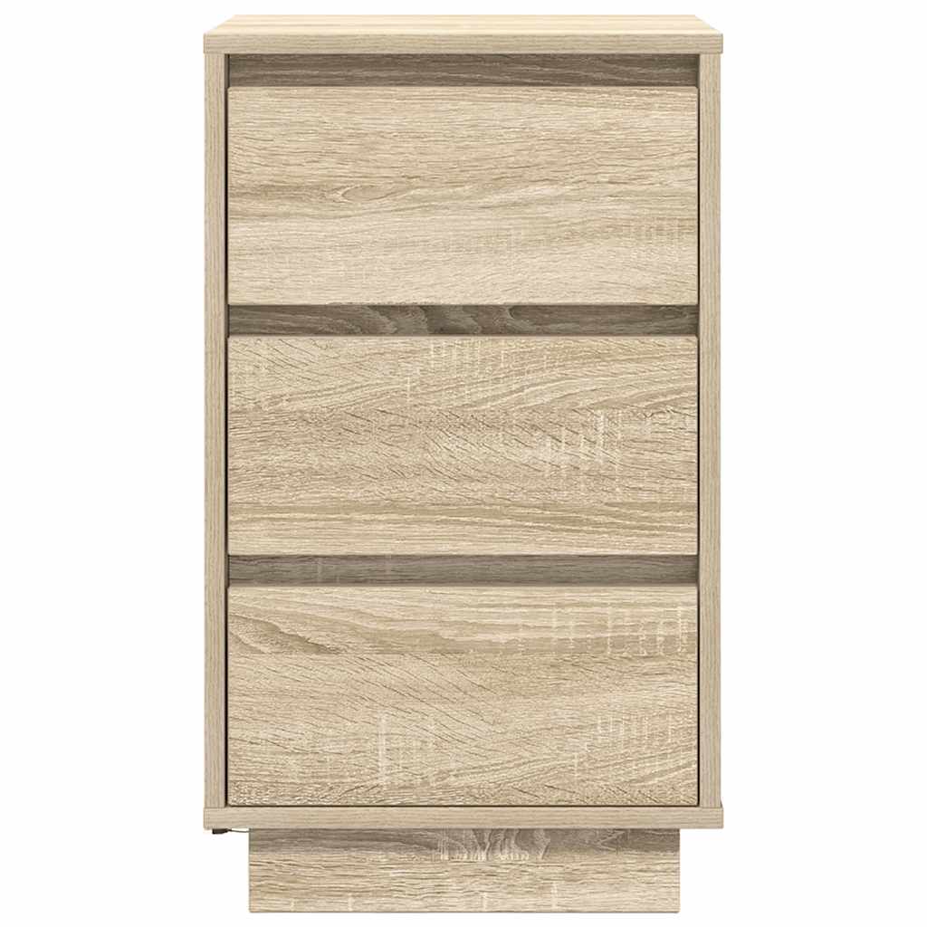 vidaXL Szafka nocna z oświetleniem LED Dąb Sonoma 38x34x65 cm