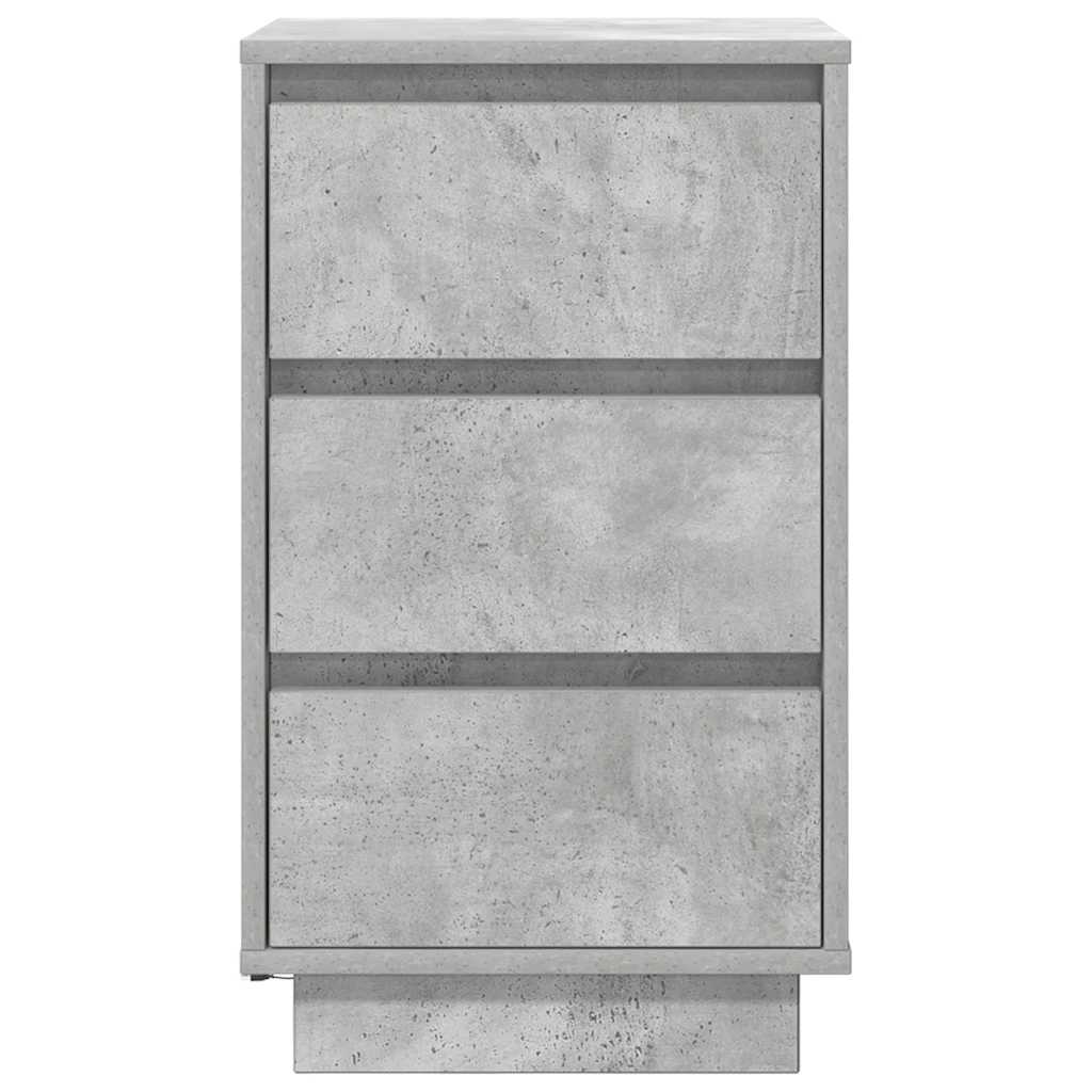 vidaXL Szafka nocna z oświetleniem LED Betonowa szarość 38x34x65 cm