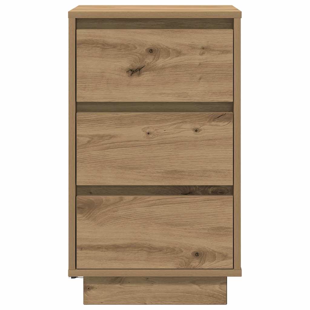 vidaXL Szafka nocna z oświetleniem LED Dąb Artisan 38x34x65 cm