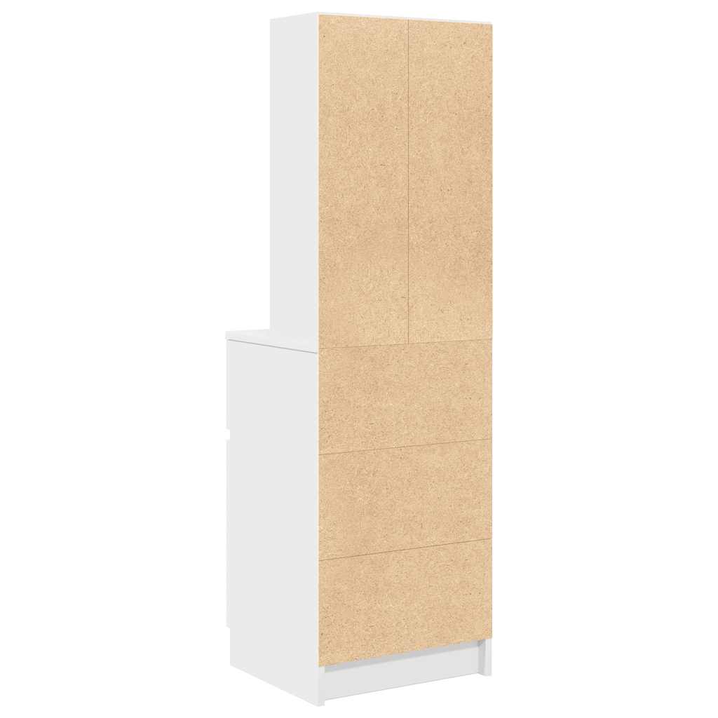 vidaXL Szafka nocna Biała 39x35x125 cm Drewno klejone