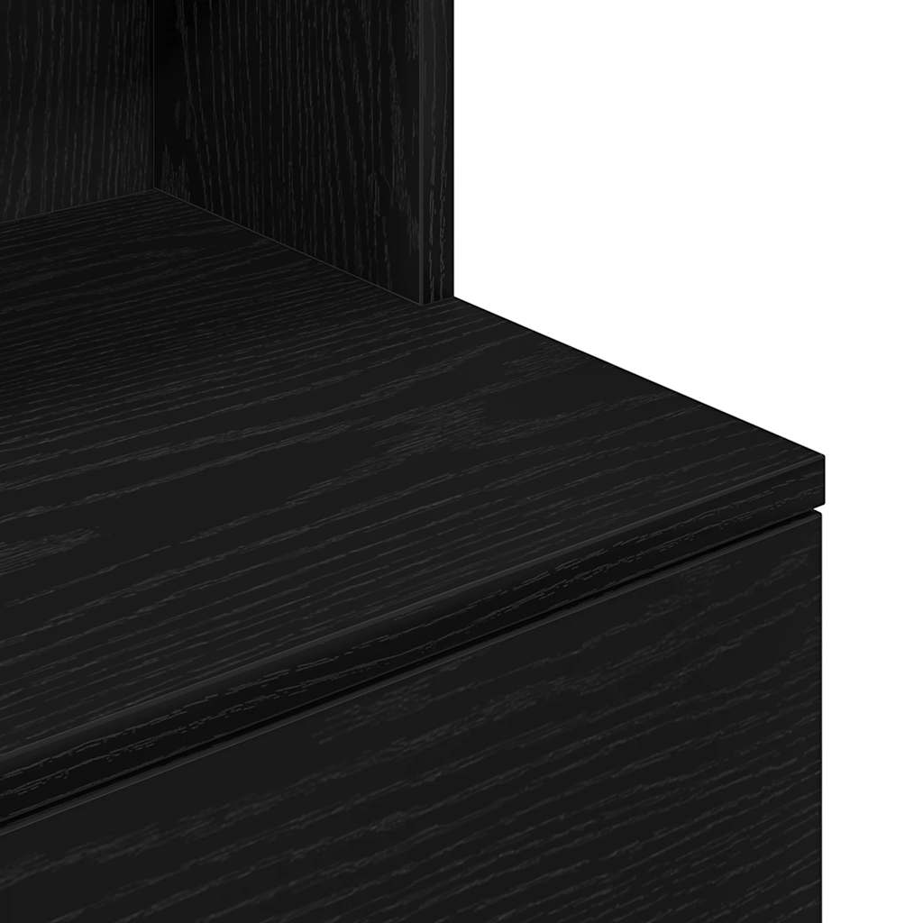 vidaXL Szafka nocna Czarna 39x35x125 cm Drewno klejone
