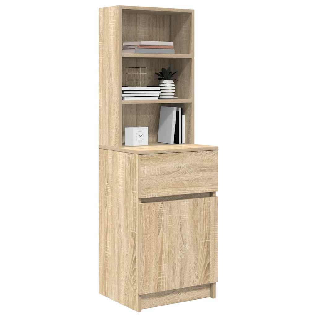 vidaXL Szafka nocna Sonoma Oak 39x35x125 cm Drewno klejone