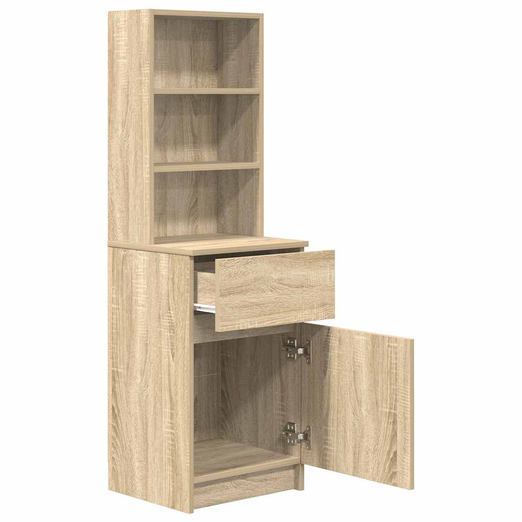 vidaXL Szafka nocna Sonoma Oak 39x35x125 cm Drewno klejone