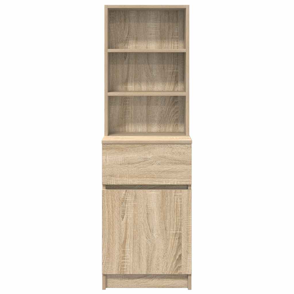 vidaXL Szafka nocna Sonoma Oak 39x35x125 cm Drewno klejone
