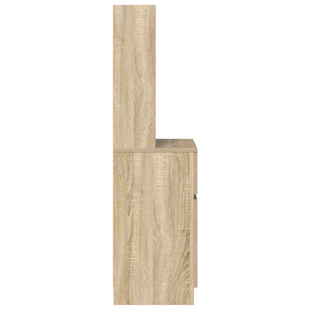 vidaXL Szafka nocna Sonoma Oak 39x35x125 cm Drewno klejone
