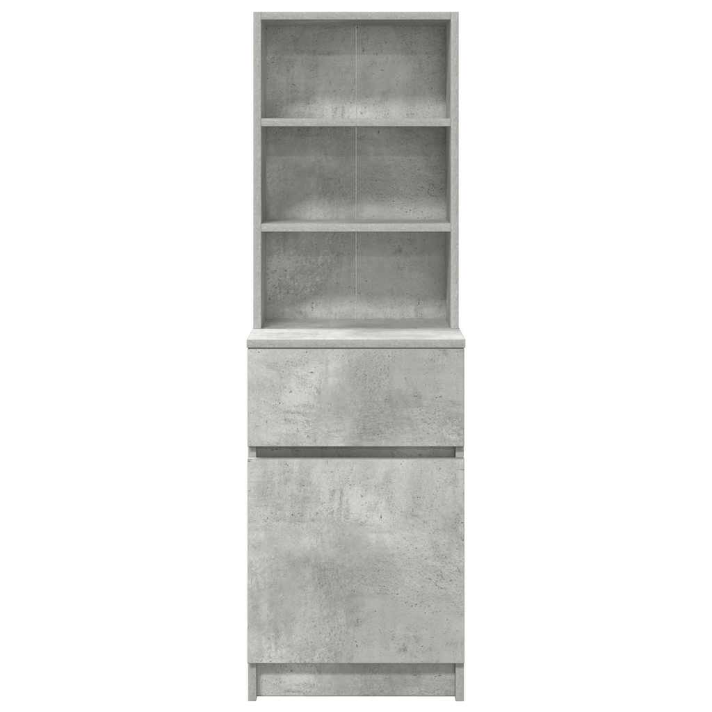 vidaXL Szafka nocna Beton Szary 39x35x125 cm Drewno klejone