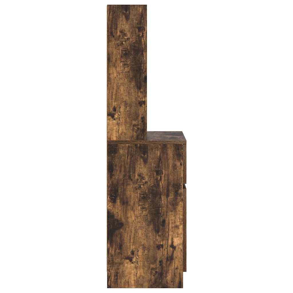 vidaXL Szafka nocna Dąb wędzony 39x35x125 cm Drewno klejone