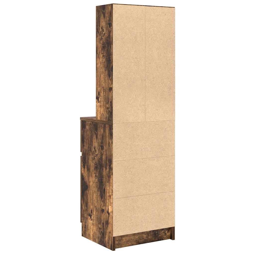 vidaXL Szafka nocna Dąb wędzony 39x35x125 cm Drewno klejone
