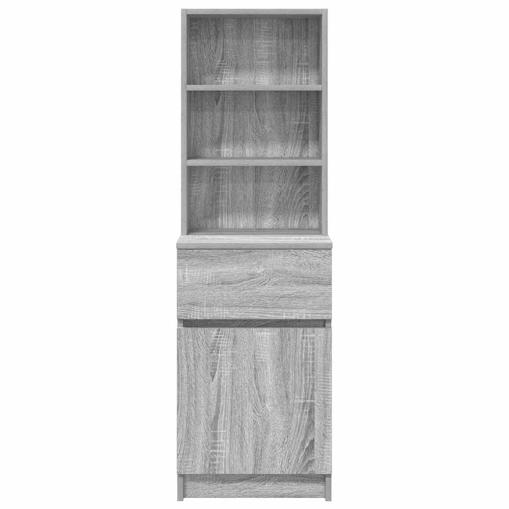 vidaXL Szafka nocna Szara Sonoma 39x35x125 cm Drewno klejone