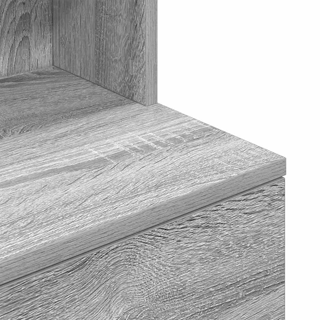 vidaXL Szafka nocna Szara Sonoma 39x35x125 cm Drewno klejone