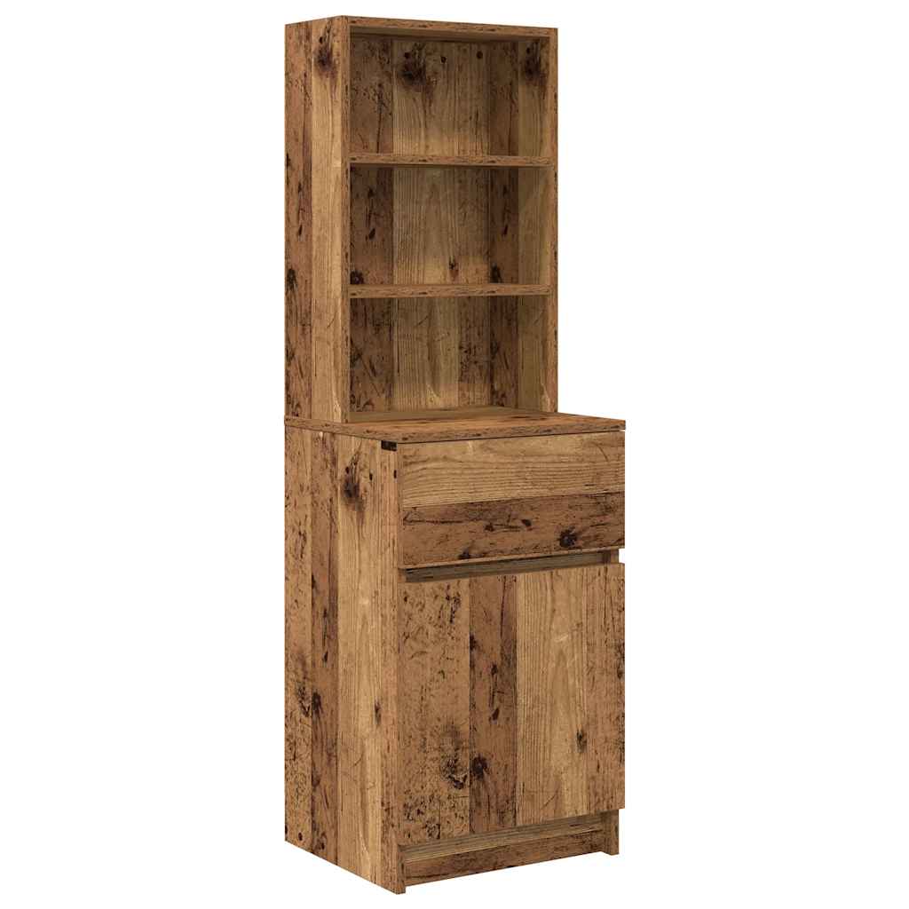 vidaXL Szafka nocna Stare drewno 39x35x125 cm Drewno klejone