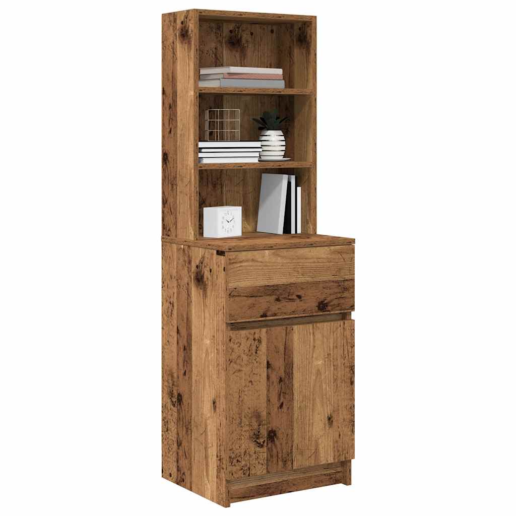 vidaXL Szafka nocna Stare drewno 39x35x125 cm Drewno klejone