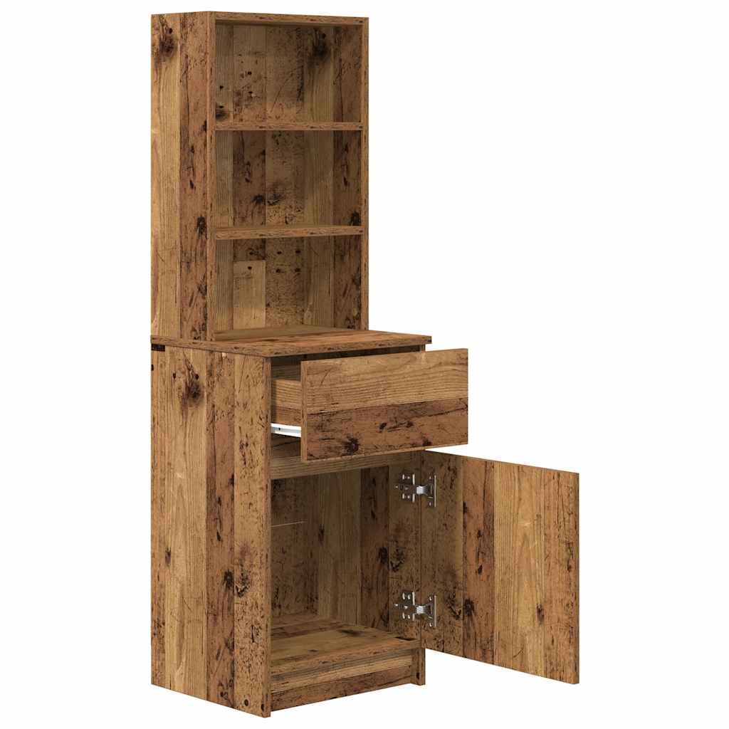 vidaXL Szafka nocna Stare drewno 39x35x125 cm Drewno klejone