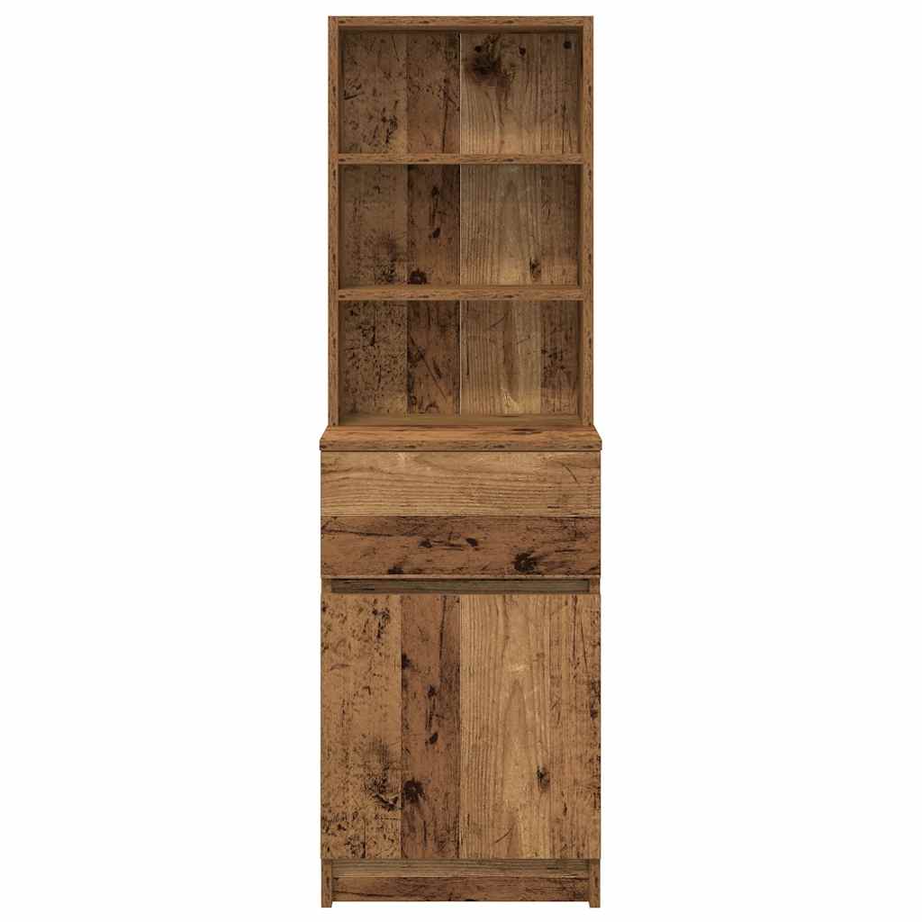 vidaXL Szafka nocna Stare drewno 39x35x125 cm Drewno klejone