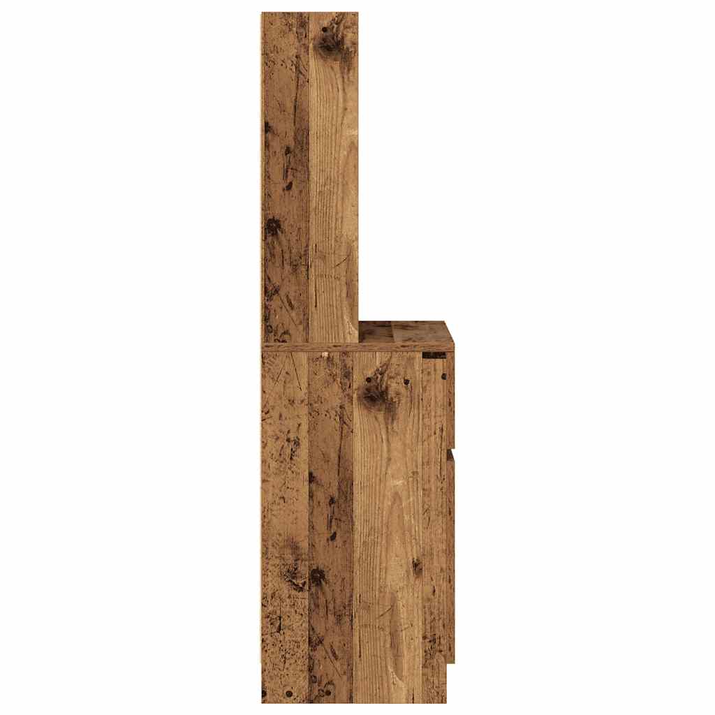 vidaXL Szafka nocna Stare drewno 39x35x125 cm Drewno klejone