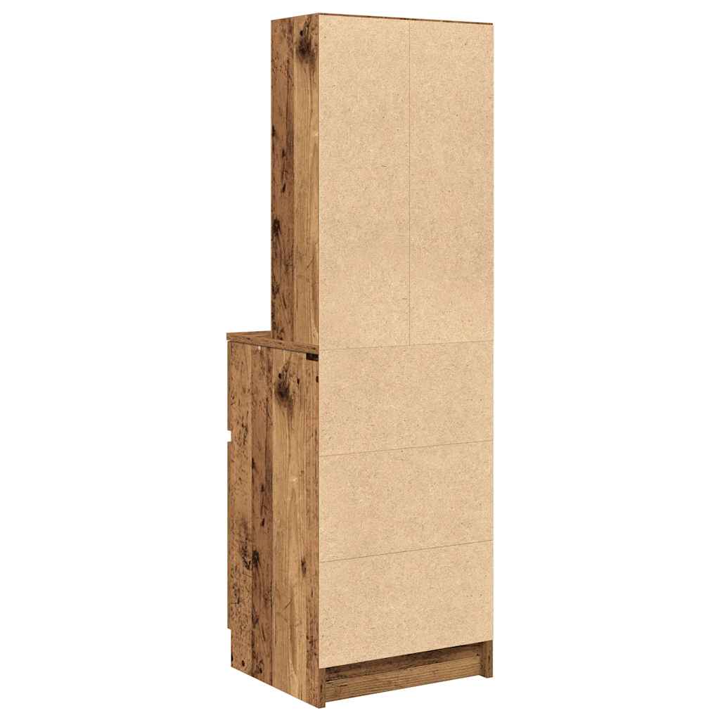 vidaXL Szafka nocna Stare drewno 39x35x125 cm Drewno klejone