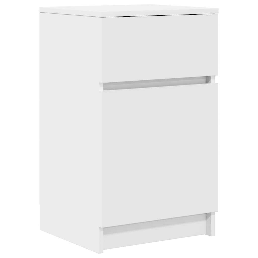 vidaXL Szafka nocna Biała 39x35x65 cm Drewno klejone