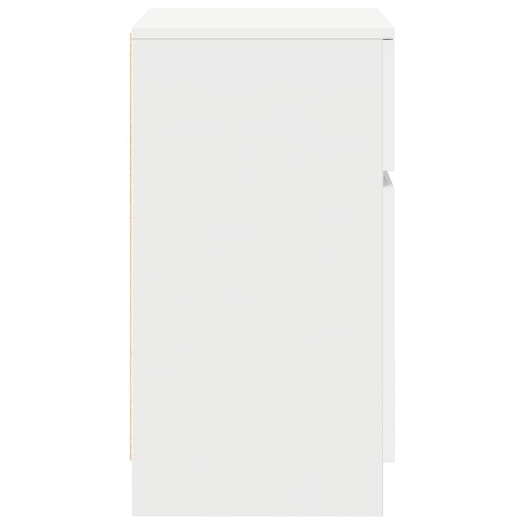 vidaXL Szafka nocna Biała 39x35x65 cm Drewno klejone
