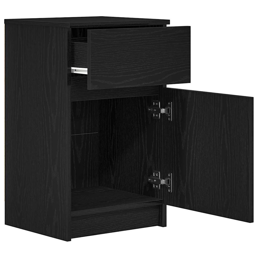 vidaXL Szafka nocna Czarna 39x35x65 cm Drewno klejone