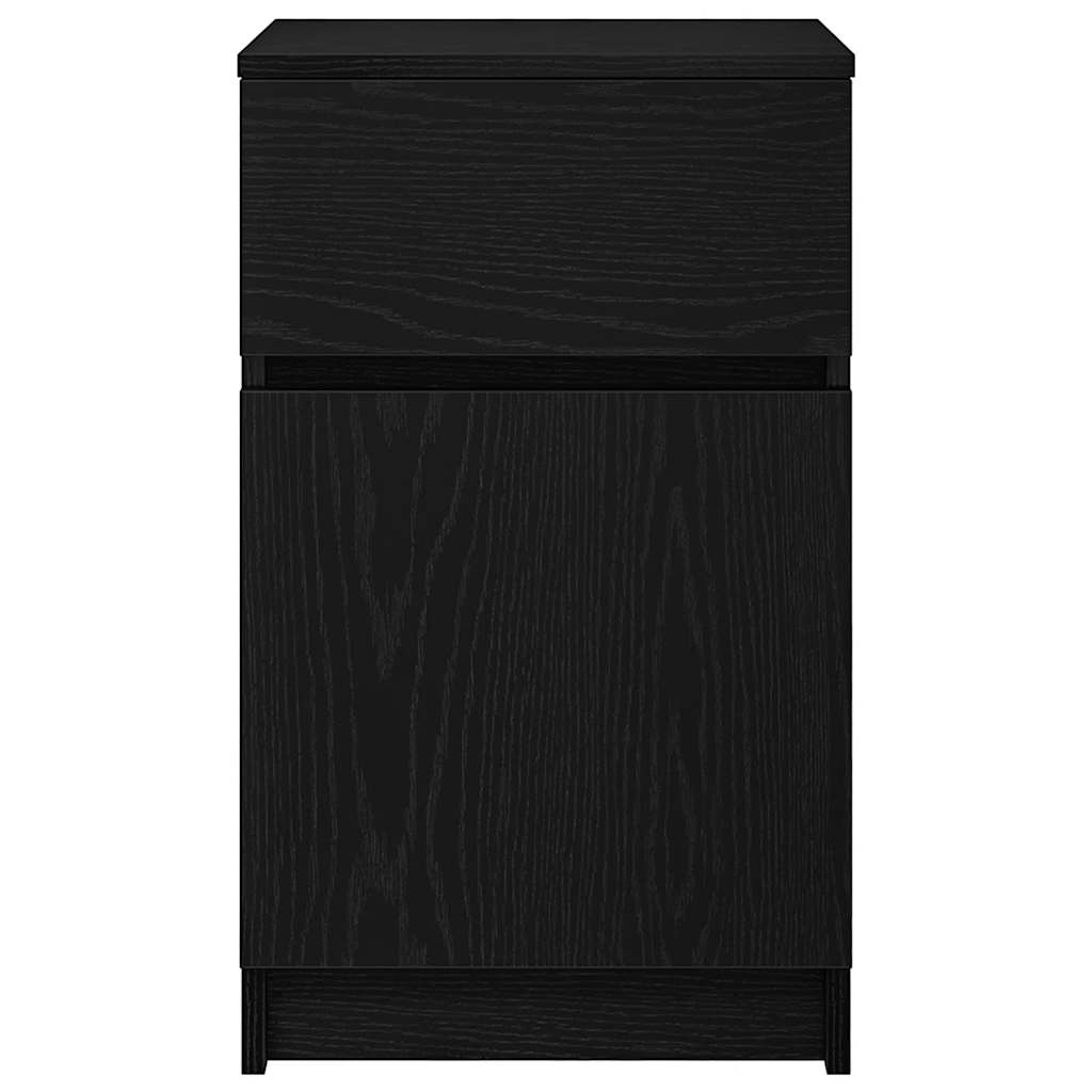vidaXL Szafka nocna Czarna 39x35x65 cm Drewno klejone
