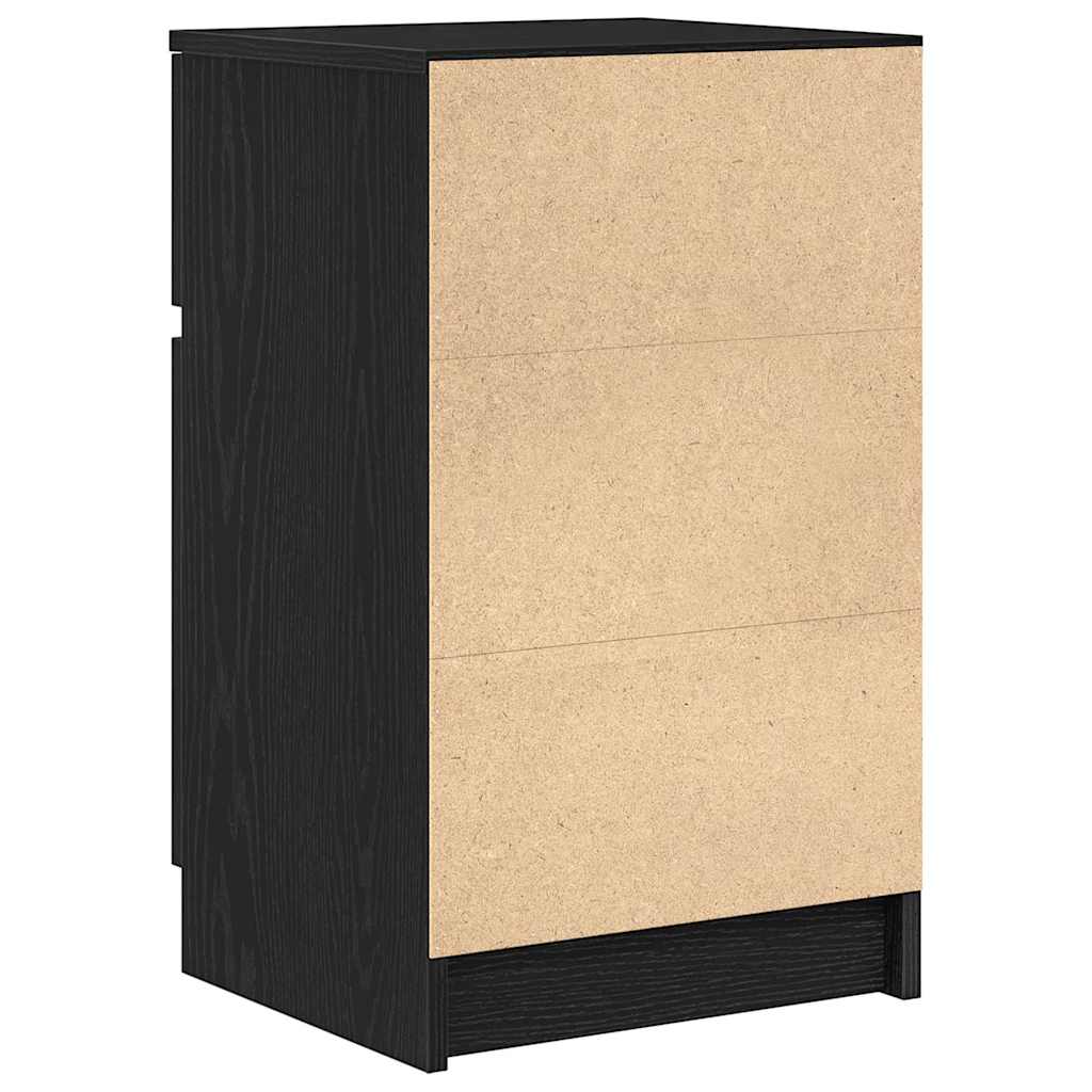 vidaXL Szafka nocna Czarna 39x35x65 cm Drewno klejone