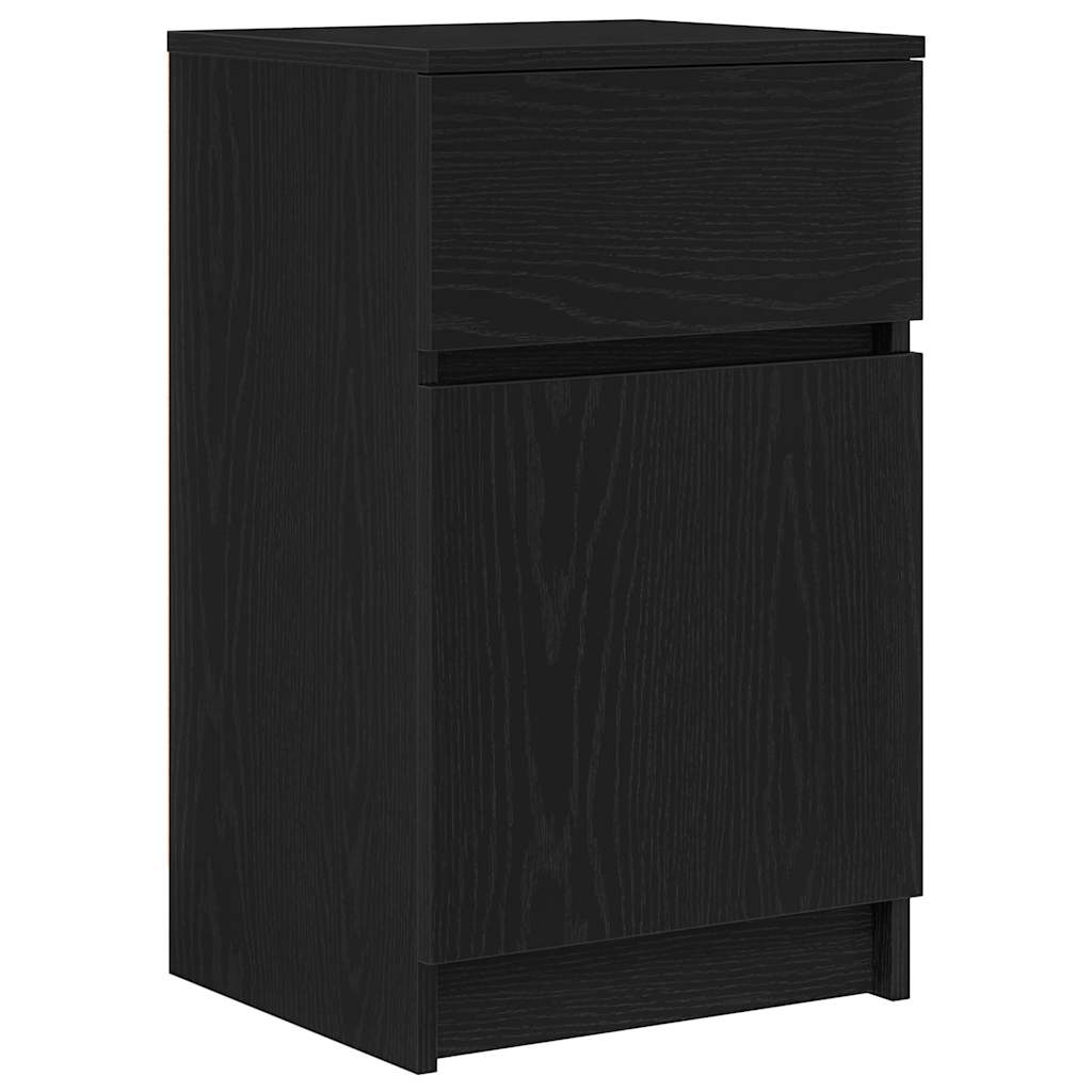 vidaXL Szafki nocne 2 szt. Czarne 39x35x65 cm Drewno klejone