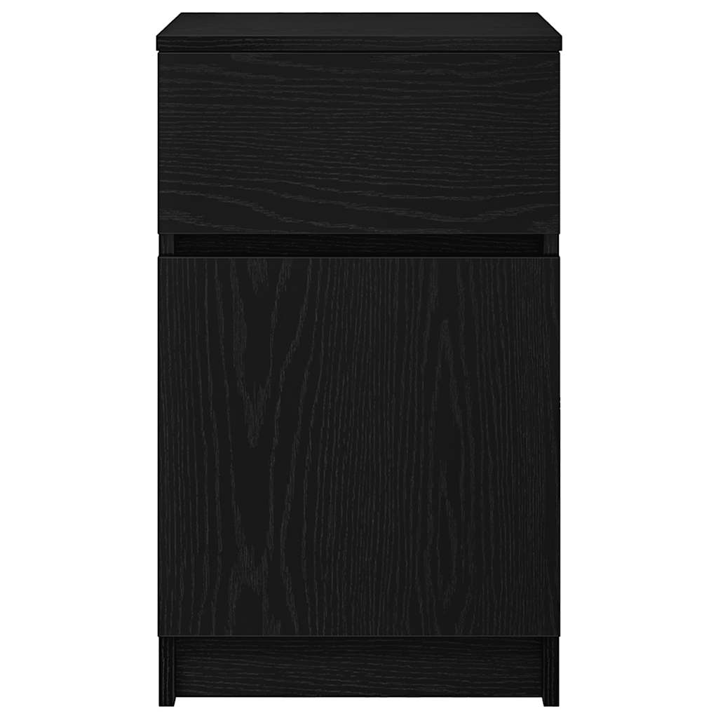 vidaXL Szafki nocne 2 szt. Czarne 39x35x65 cm Drewno klejone