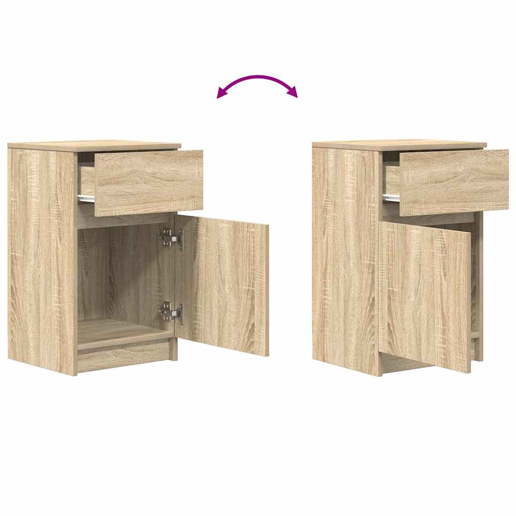 vidaXL Szafka nocna Sonoma Oak 39x35x65 cm Drewno klejone