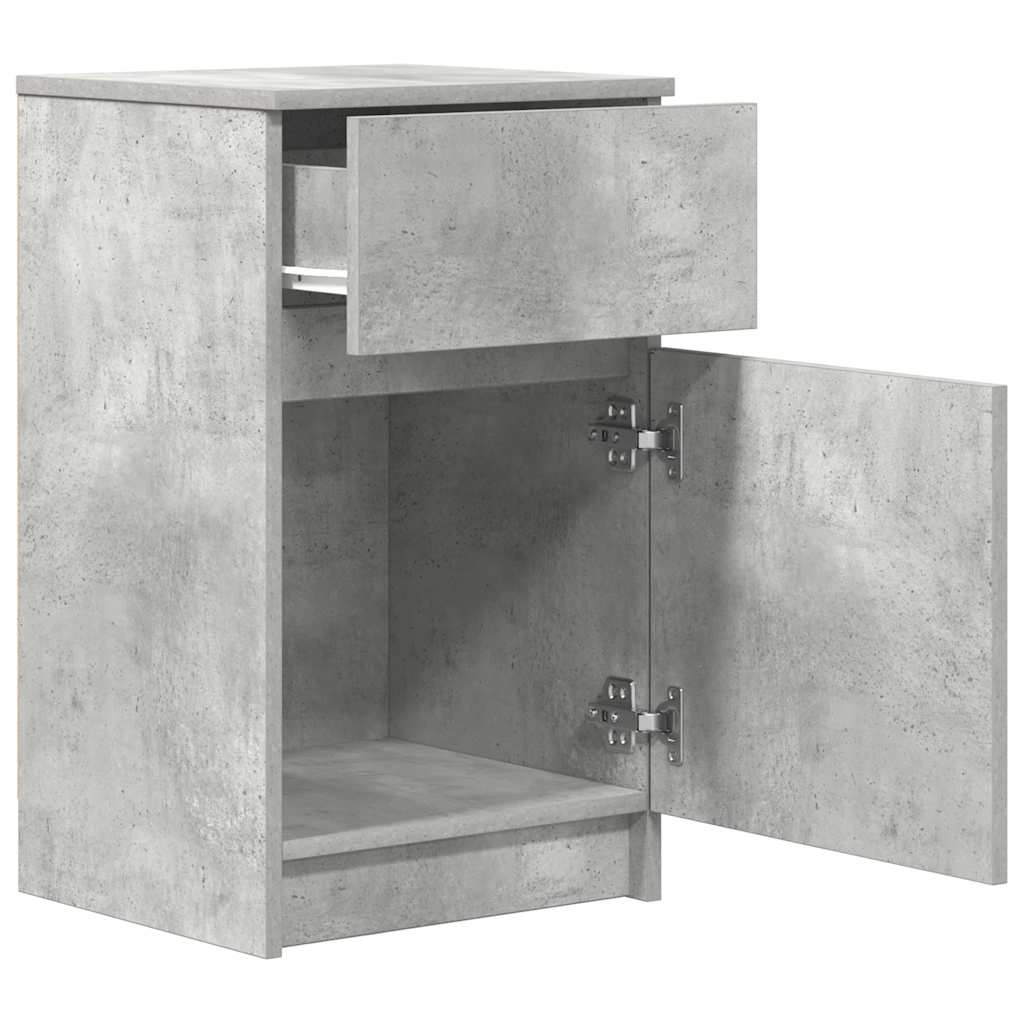 vidaXL Szafka nocna Beton Szary 39x35x65 cm Drewno klejone