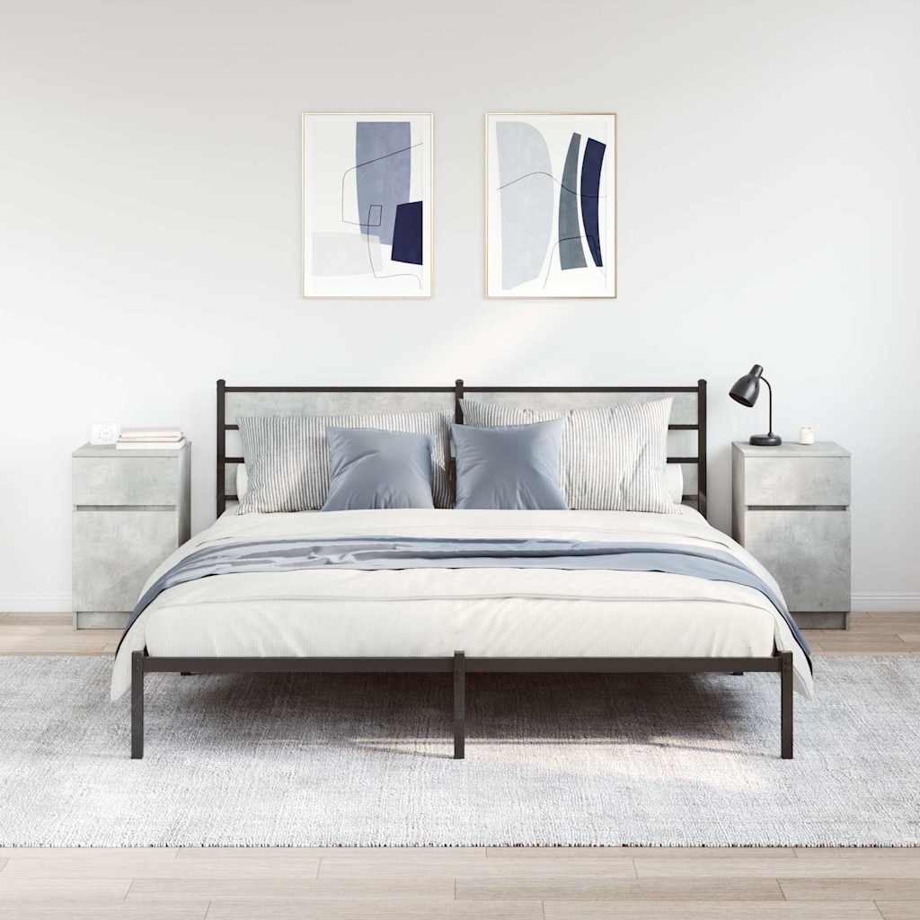 vidaXL Szafki nocne 2 szt. Beton Szary 39x35x65 cm Drewno klejone