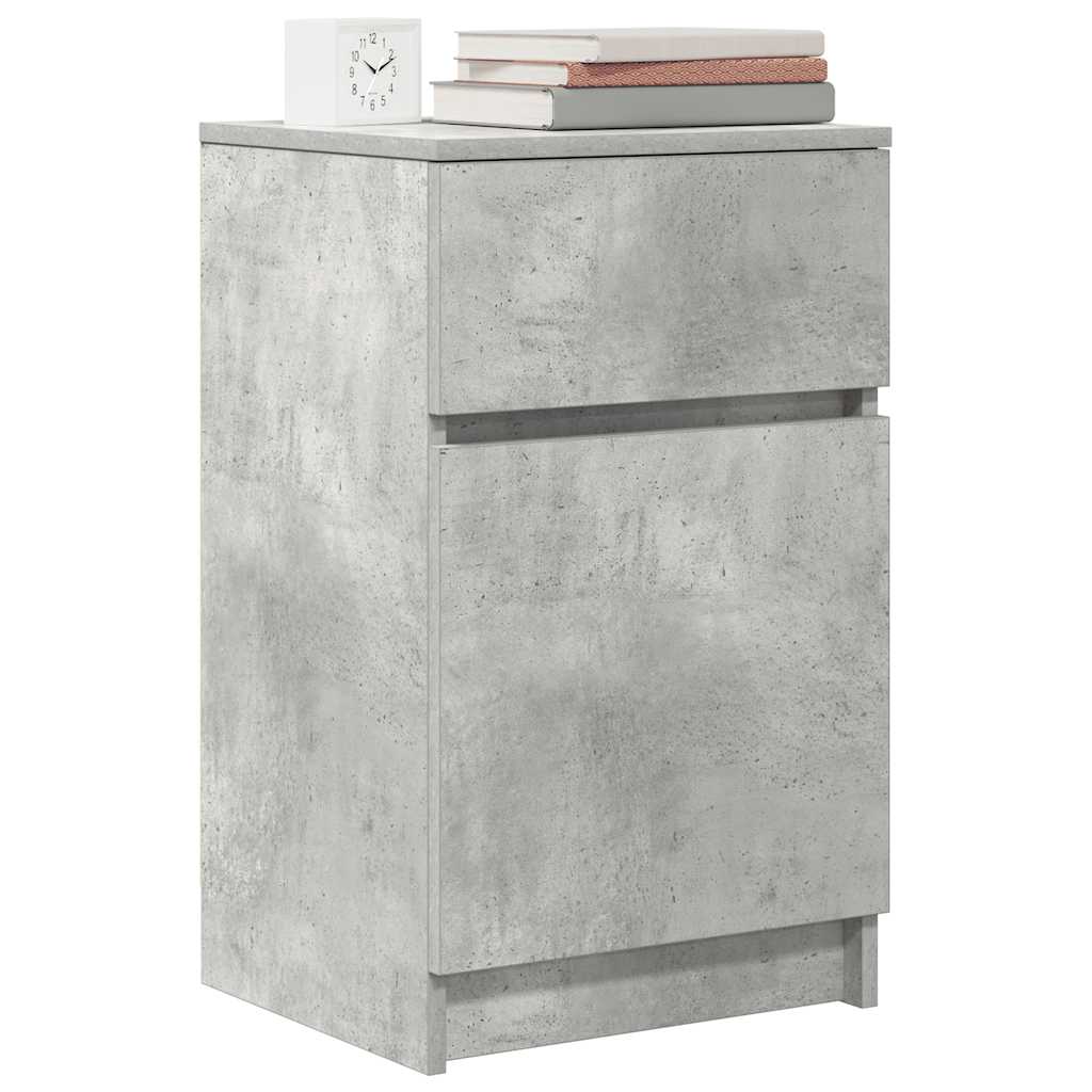 vidaXL Szafki nocne 2 szt. Beton Szary 39x35x65 cm Drewno klejone