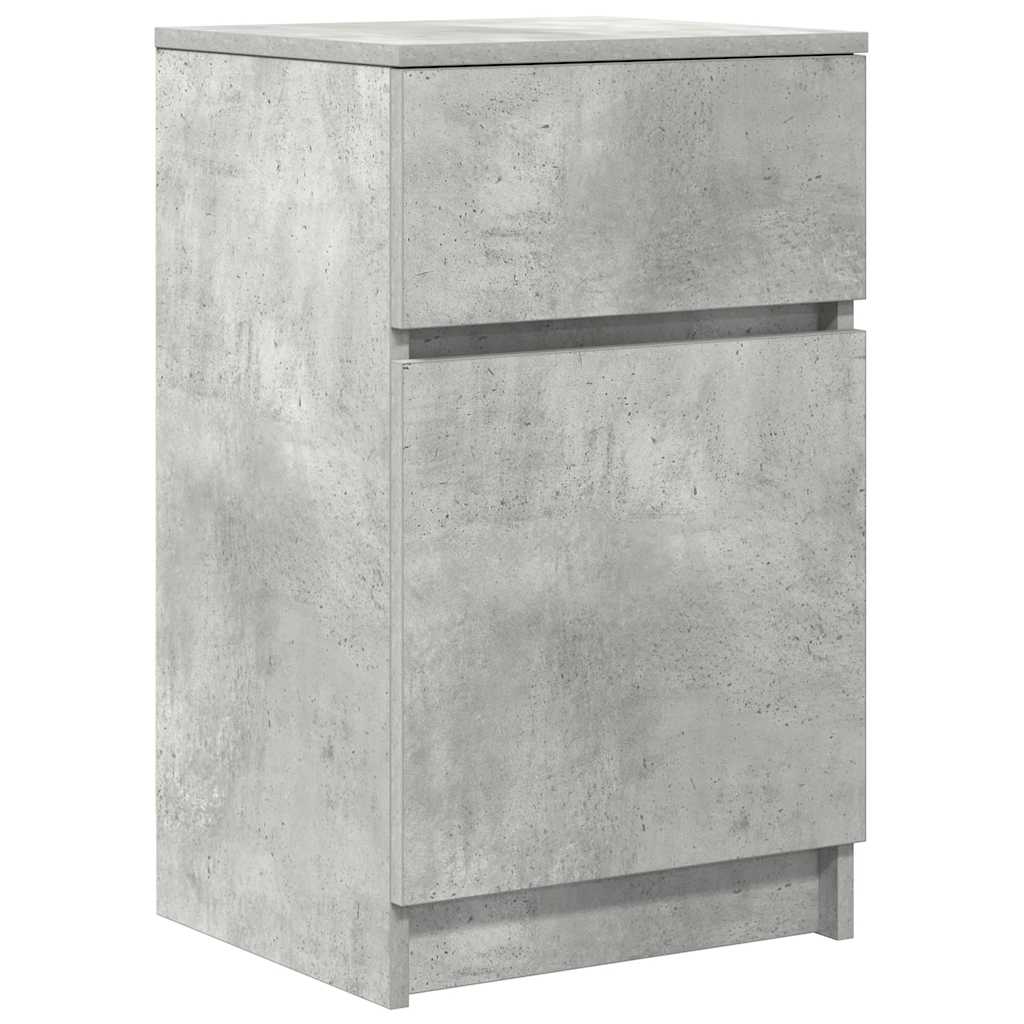 vidaXL Szafki nocne 2 szt. Beton Szary 39x35x65 cm Drewno klejone