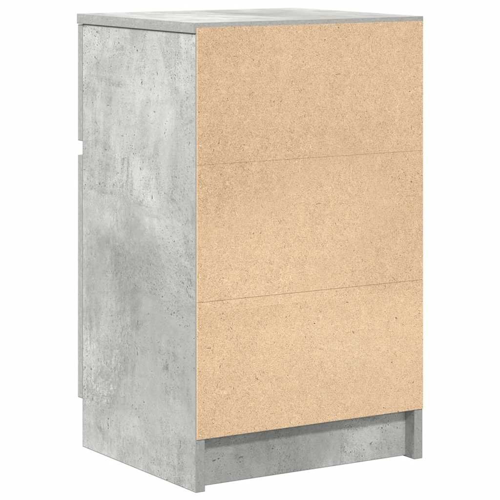 vidaXL Szafki nocne 2 szt. Beton Szary 39x35x65 cm Drewno klejone