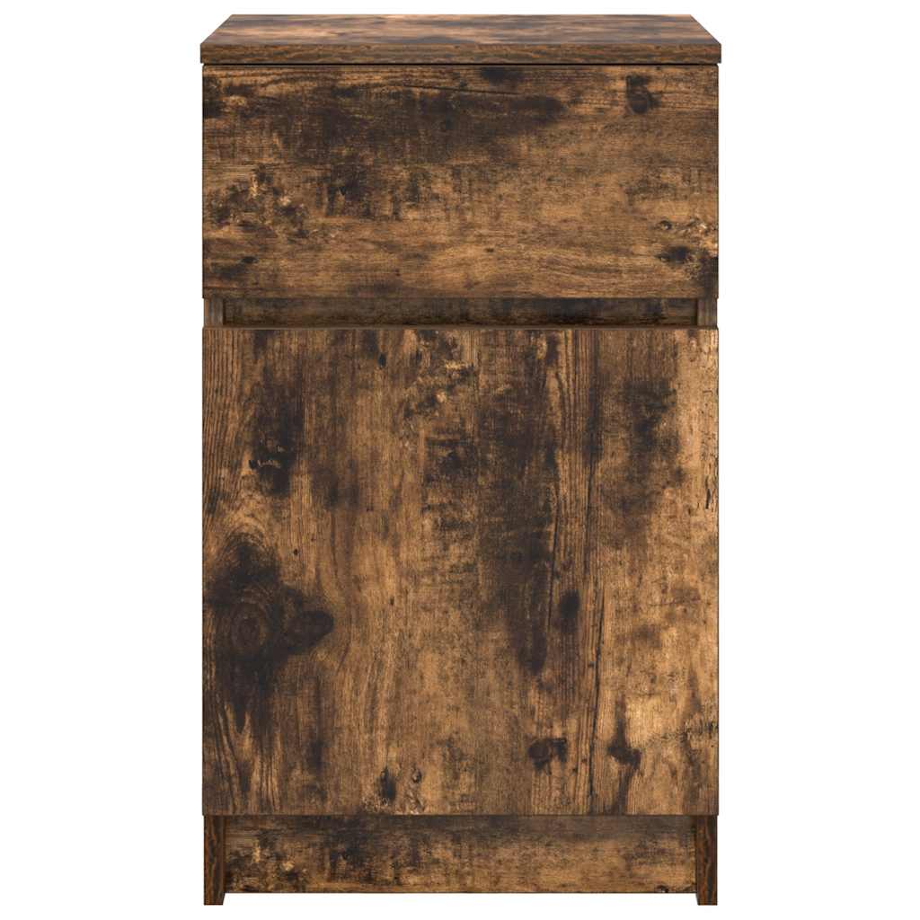 vidaXL Szafki nocne 2 szt. Dąb wędzony 39x35x65 cm Drewno klejone