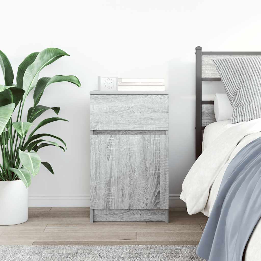 vidaXL Szafka nocna Szara Sonoma 39x35x65 cm Drewno klejone