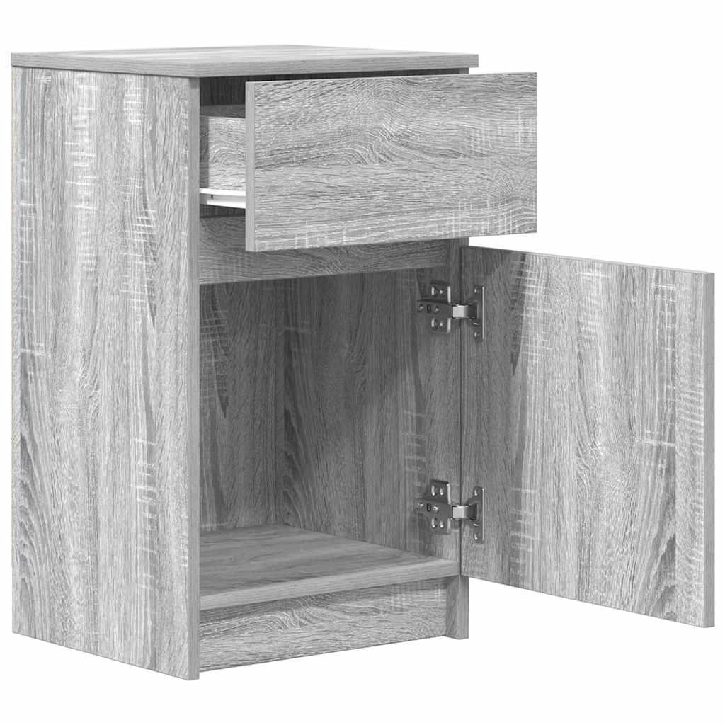 vidaXL Szafka nocna Szara Sonoma 39x35x65 cm Drewno klejone