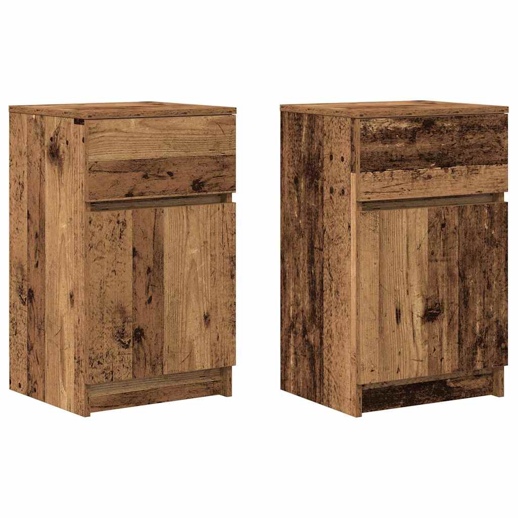 vidaXL Szafki nocne 2 szt. Stare drewno 39x35x65 cm Drewno klejone