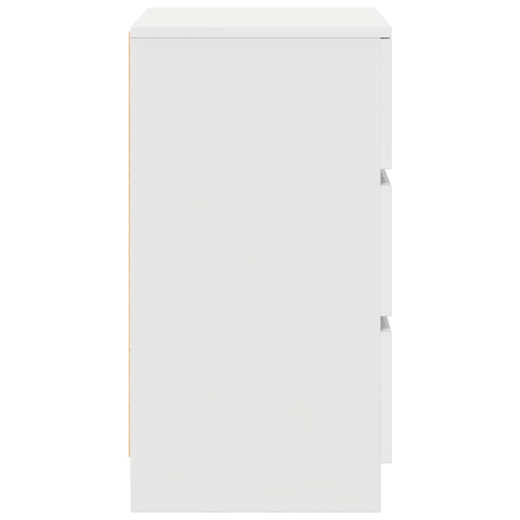 vidaXL Szafka nocna z 3 szufladami Biała 39x35x65 cm