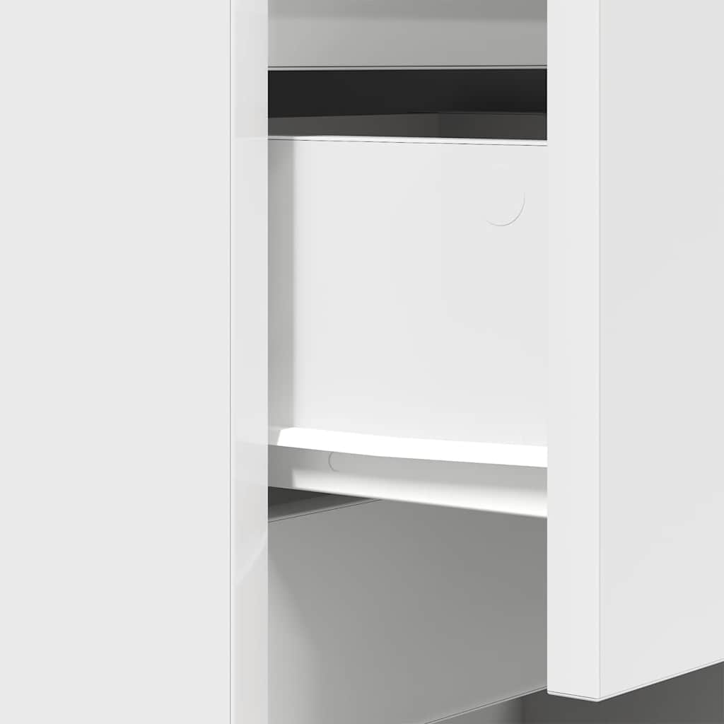 vidaXL Szafka nocna z 3 szufladami Biała 39x35x65 cm