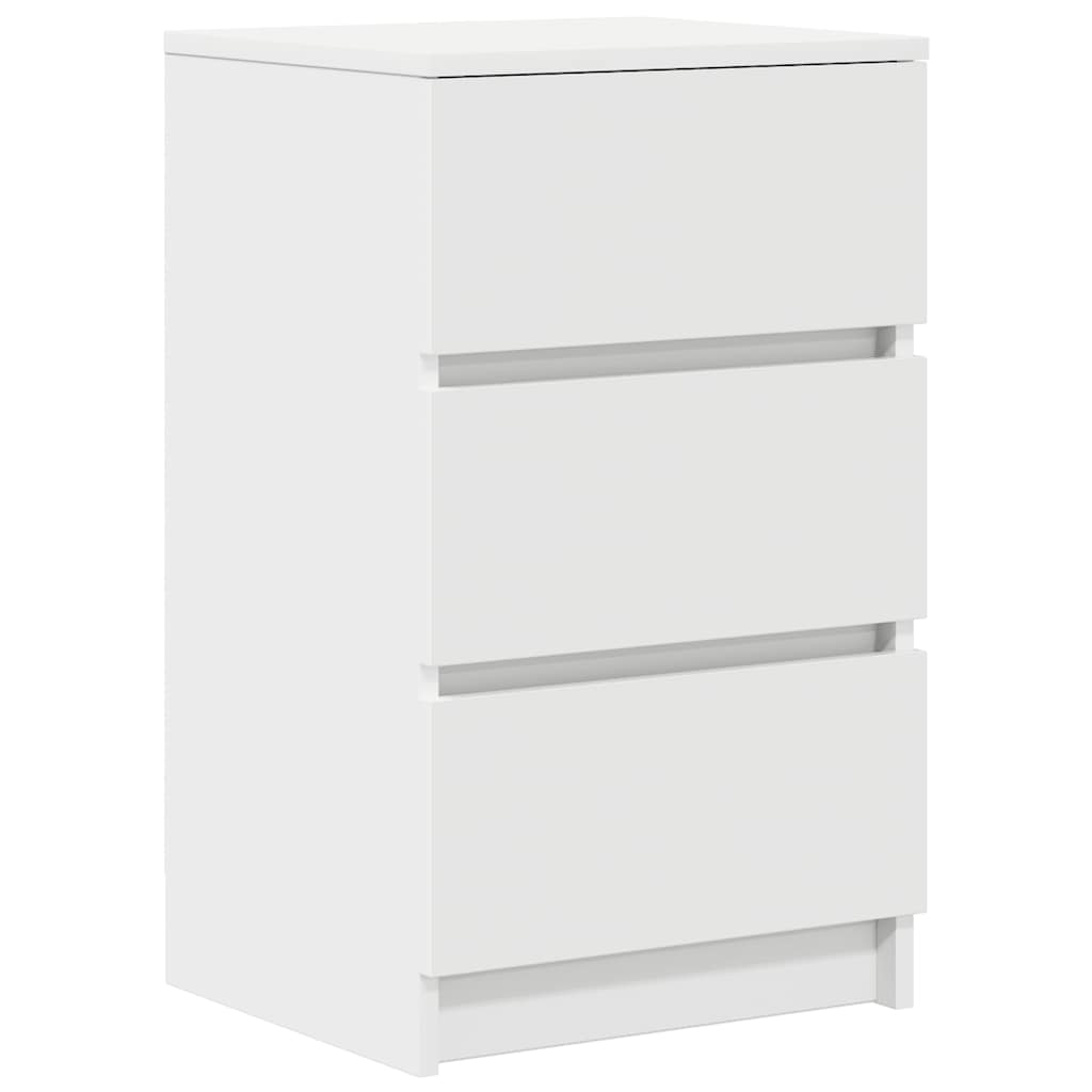 vidaXL Szafki nocne z 3 szufladami 2 szt. Białe 39x35x65 cm