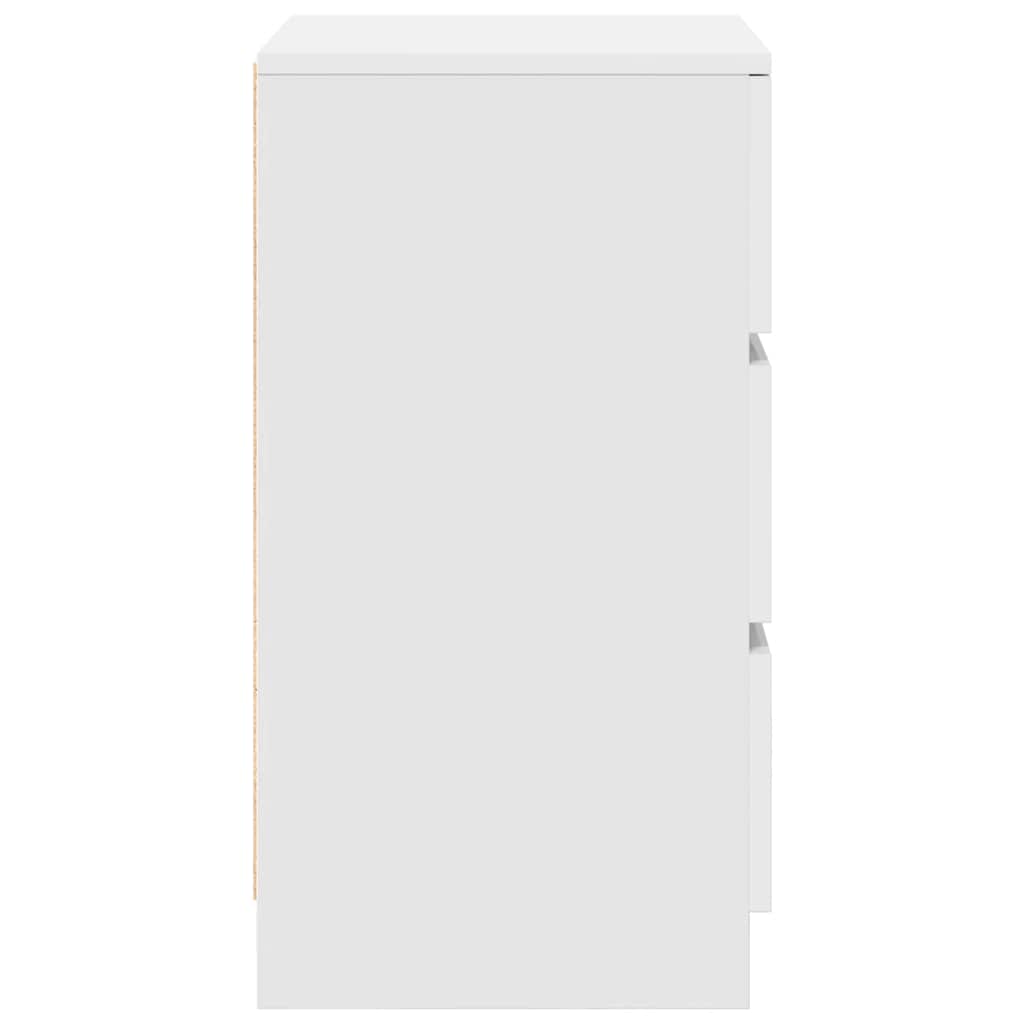 vidaXL Szafki nocne z 3 szufladami 2 szt. Białe 39x35x65 cm
