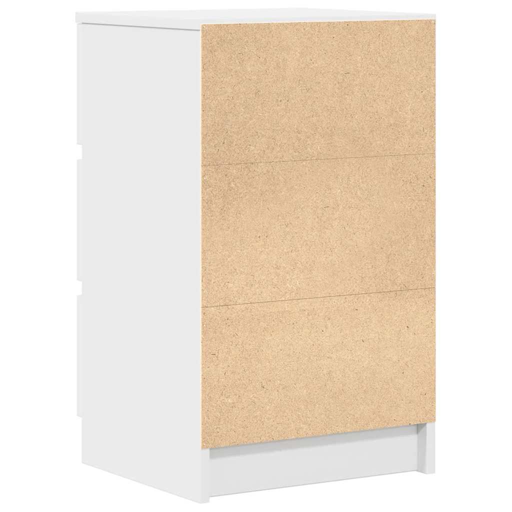 vidaXL Szafki nocne z 3 szufladami 2 szt. Białe 39x35x65 cm